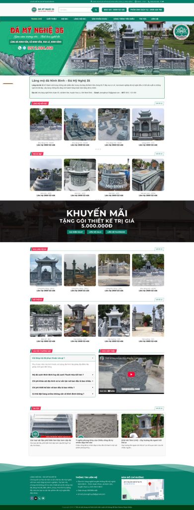 Theme wordpress giới thiệu cơ sơ làm lăng bia mộ